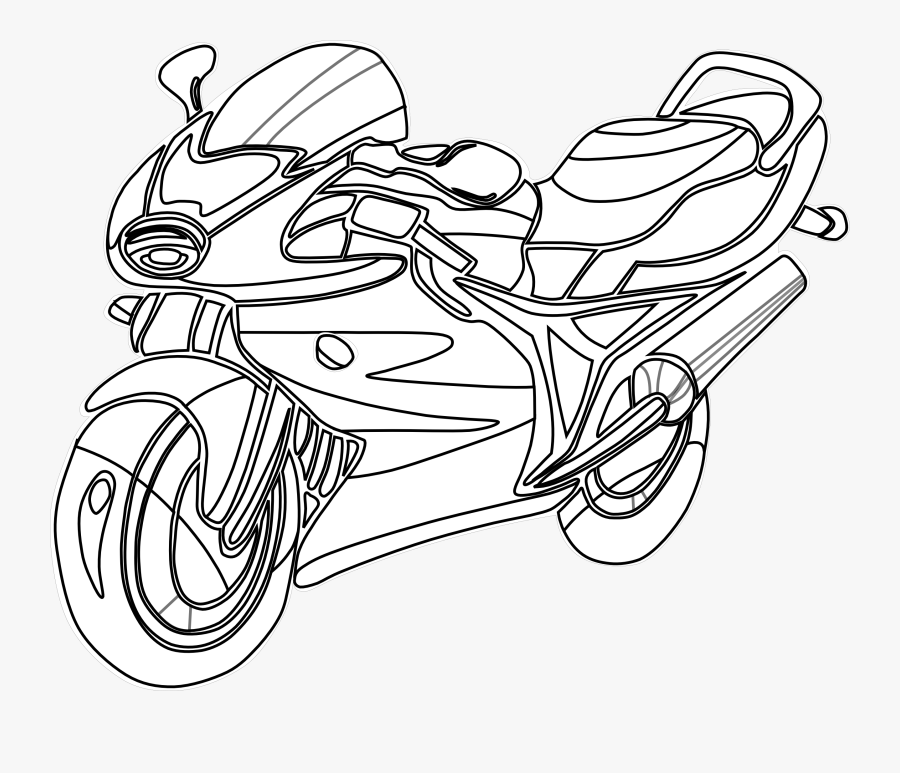 Motorcycle Clipart - Motor Black And White, Transparent Clipart