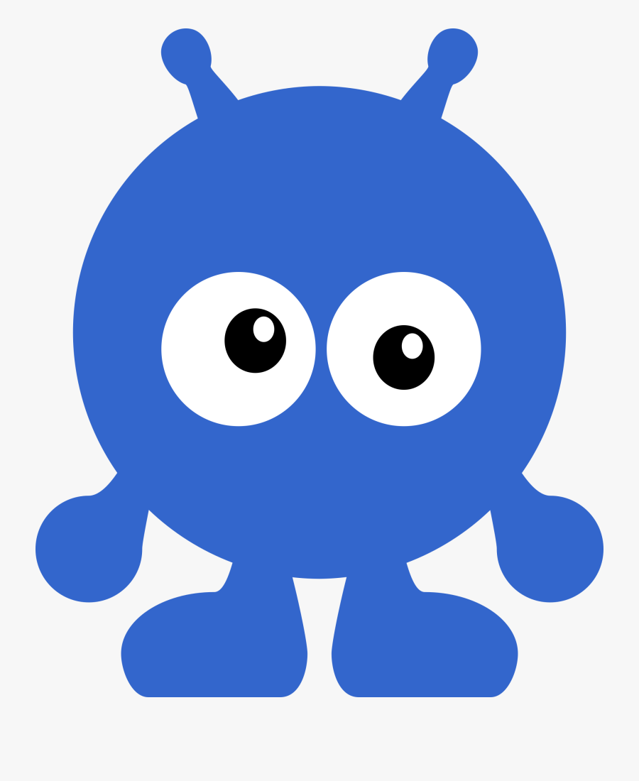 Transparent Alien Clipart - Alien Clip Art Blue, Transparent Clipart