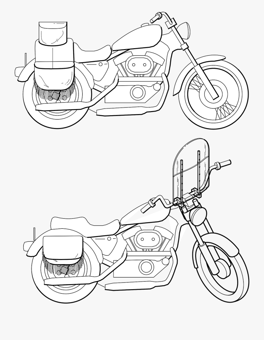 Motorcycle Windshield - Motorcycle, Transparent Clipart
