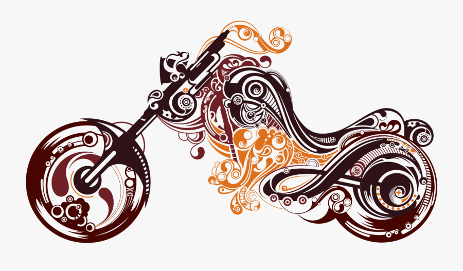 Tattoo Abstract Art Motorcycle Free Download Image - Motor Bike Tattoos Designs, Transparent Clipart