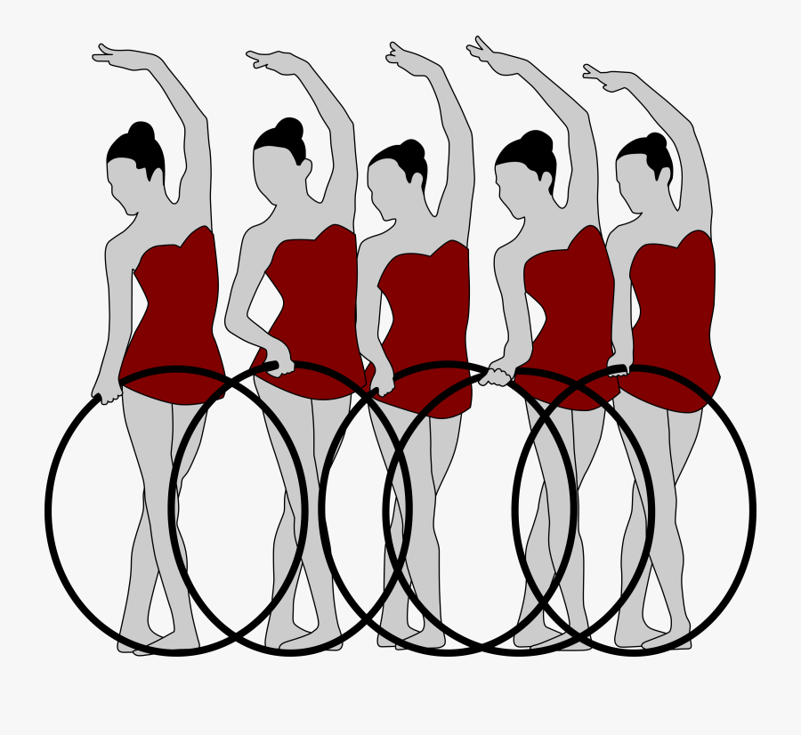 Rhythmic Gymnastics With Bows Clip Arts - Desenhos De Ginastica Ritmica, Transparent Clipart