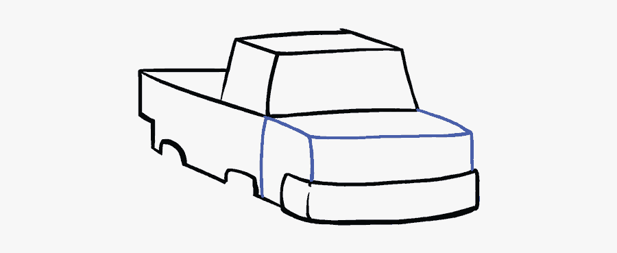 Drawing Monster Of Truck - Easy Monster Truck Drawing, Transparent Clipart
