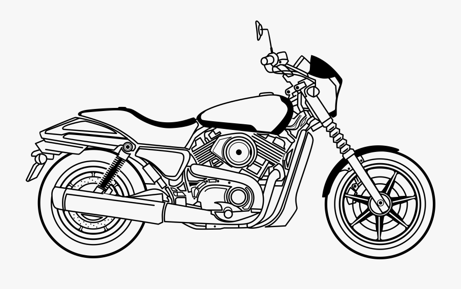 Clip Art Motorcycle Outline, Transparent Clipart