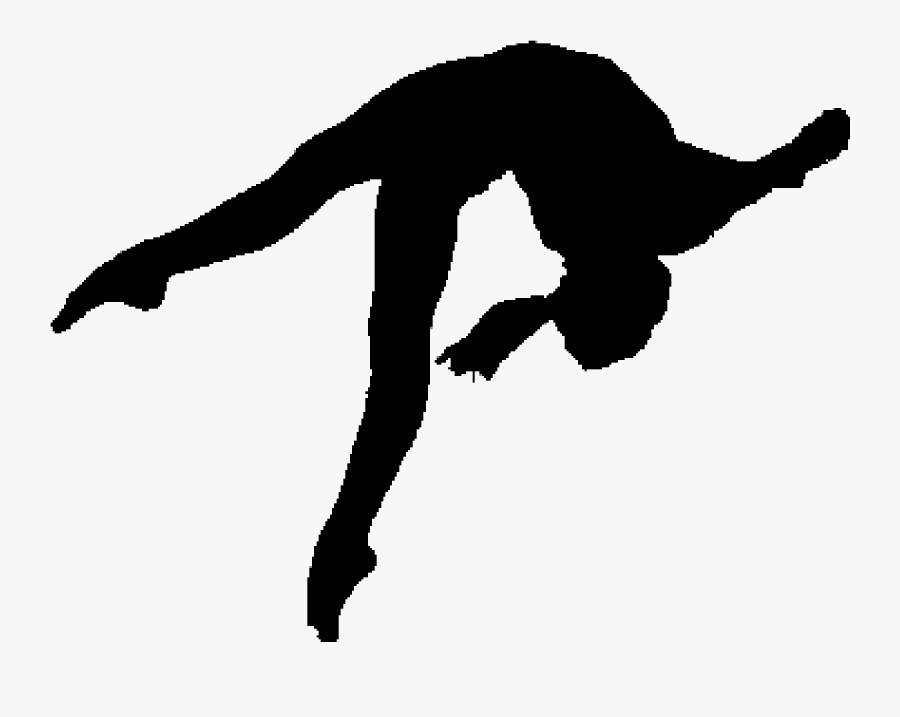 Picture Free Gymnastics Clipart Black And White - Back Handspring Gymnastics Silhouette, Transparent Clipart