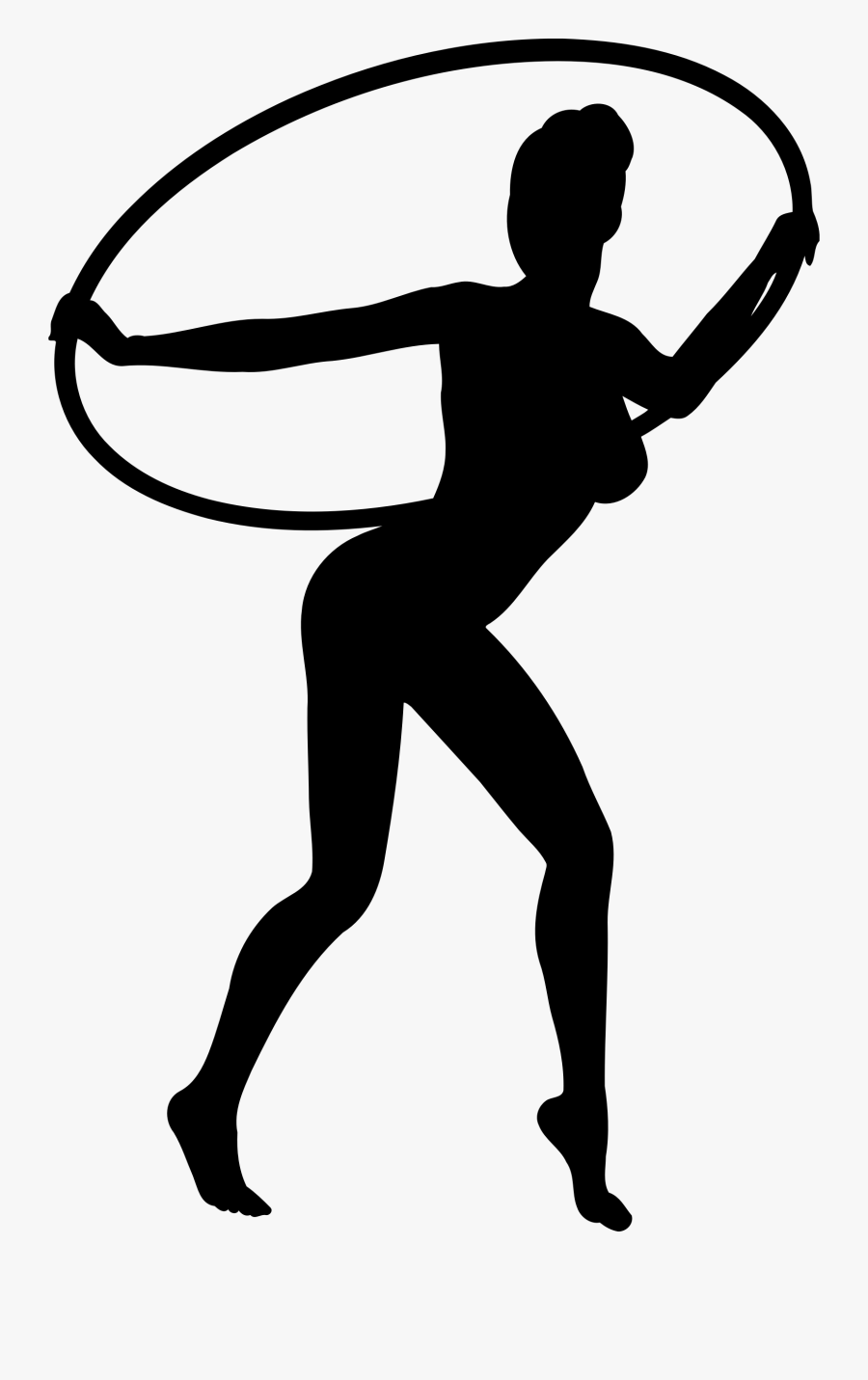 Silhouette Hula Hoops Dance Clip Art - Rhythmic Gymnastics Clip Art, Transparent Clipart