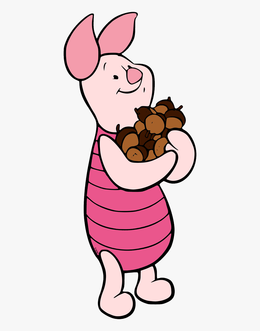 Piglet Acorns, Transparent Clipart