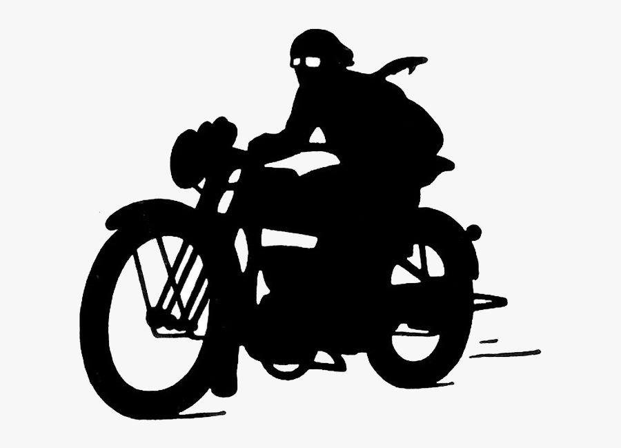 Motorcycle Vector Graphics Clip Art Silhouette Classic - Person On Motorcycle Silhouette, Transparent Clipart