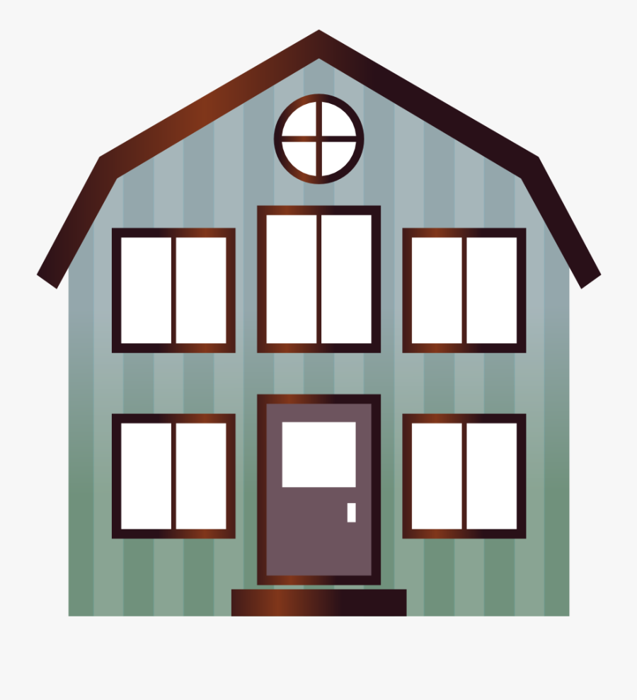 Big Window House Clipart, Transparent Clipart