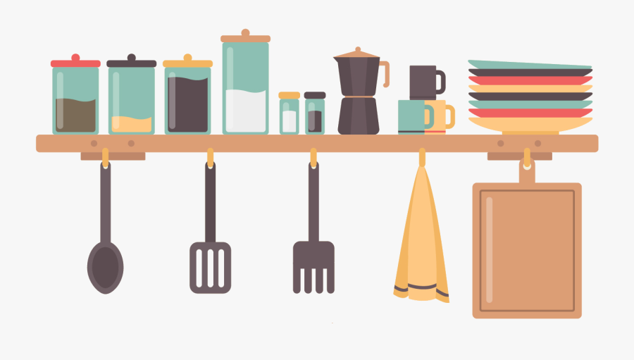 Kitchen Table Clip Art - Cooking Cross Stitch Pattern, Transparent Clipart