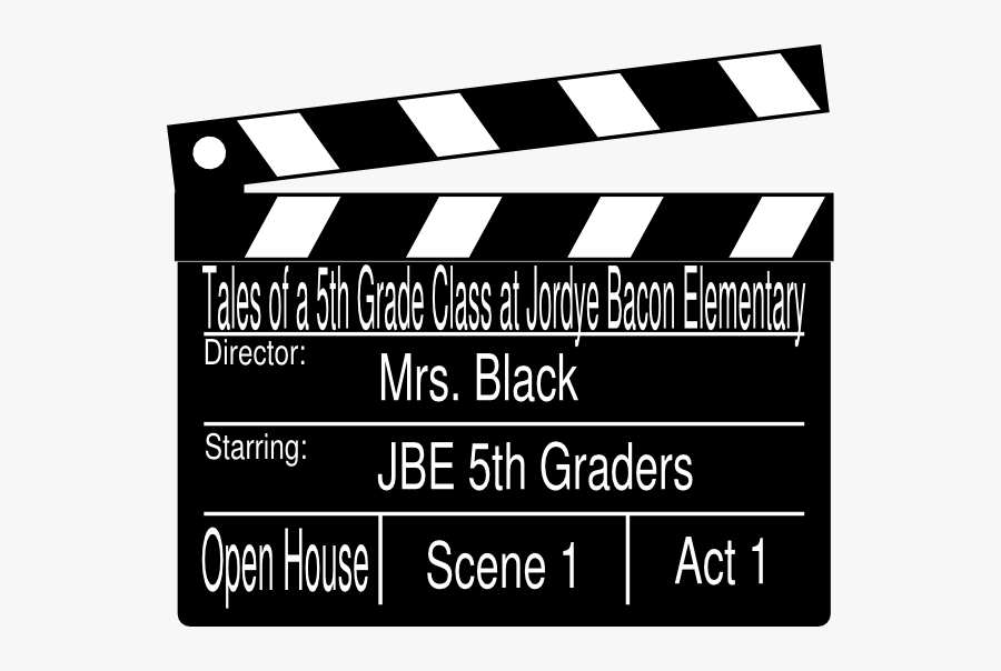 Clapper Board, Transparent Clipart