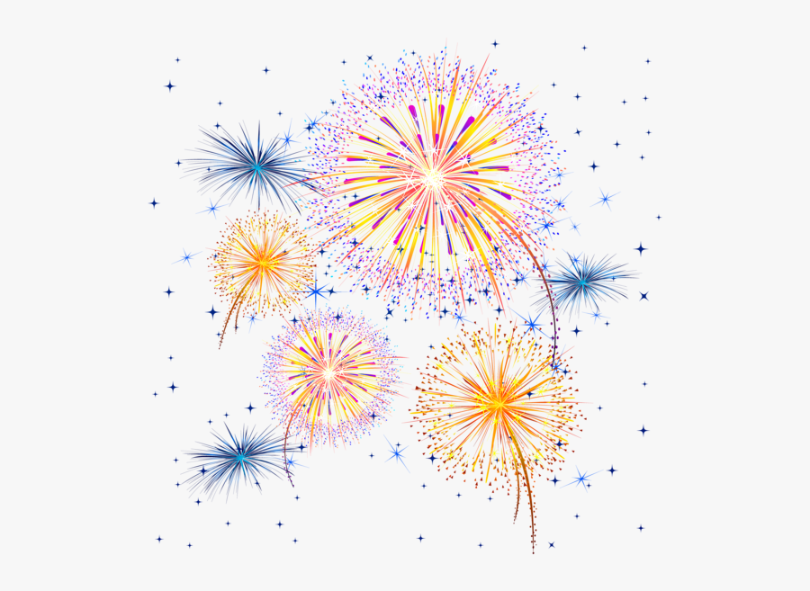 Transparent Confetti Background Vector Png - Fireworks Clipart Transparent Background, Transparent Clipart