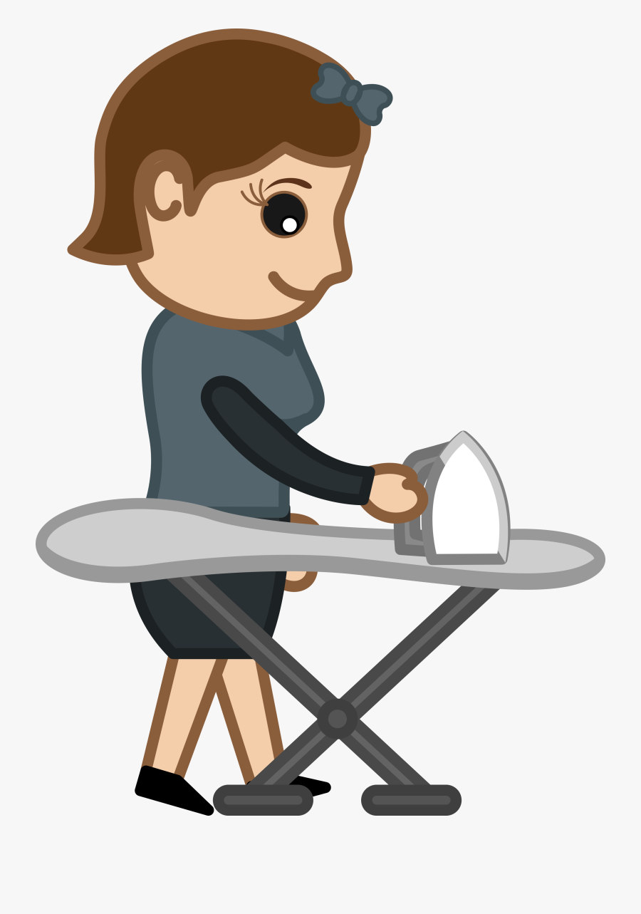 Iron Clipart Folding Clothes - Cartoon Girl Holding Flashlight, Transparent Clipart