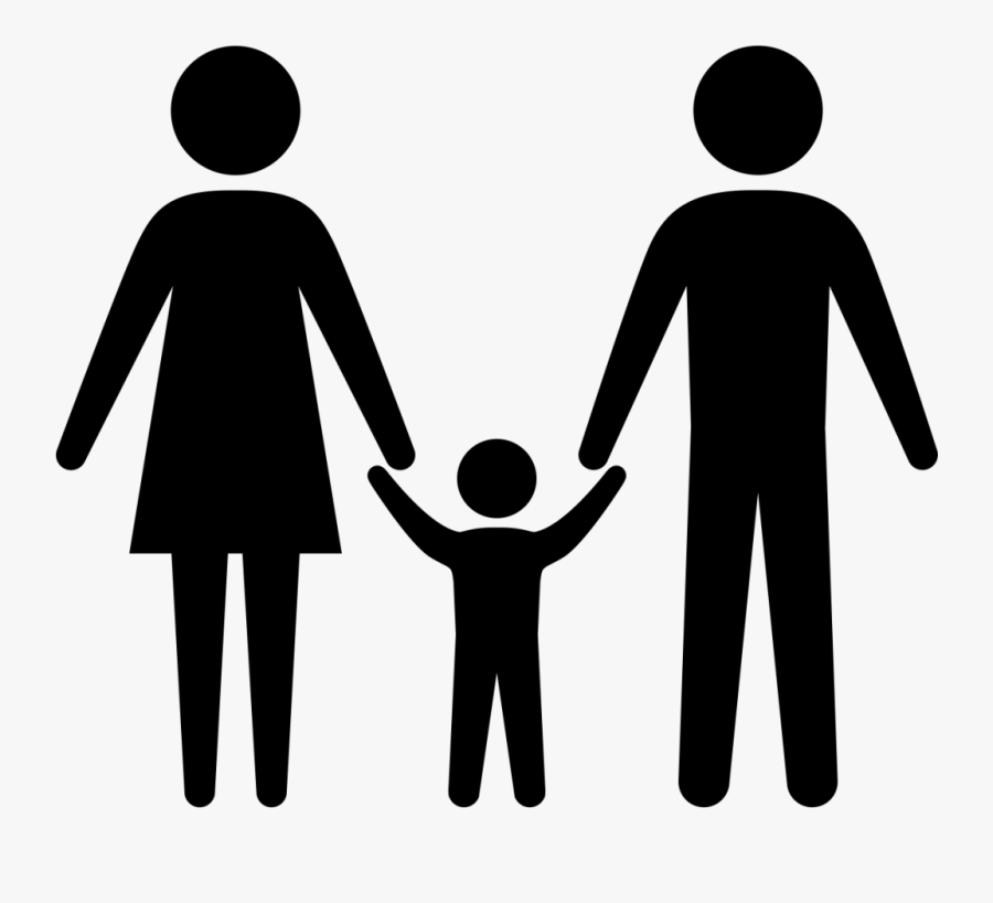 Holding Hands Silhouette Drawing Child Clip Art - Family Holding Hands Silhouette, Transparent Clipart