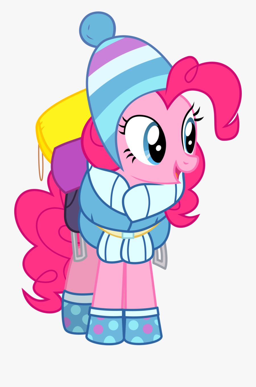 Pinkie Pie By Limedazzle - Mlp Winter Pinkie Pie, Transparent Clipart