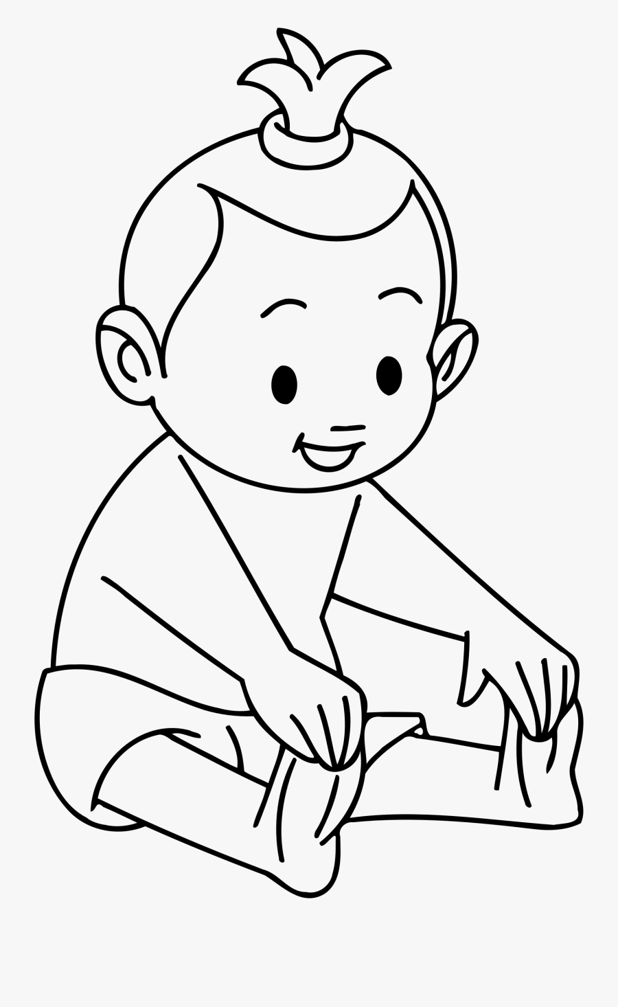 Image Library Line Drawing Big Image - Line Drawing Of A Child, Transparent Clipart
