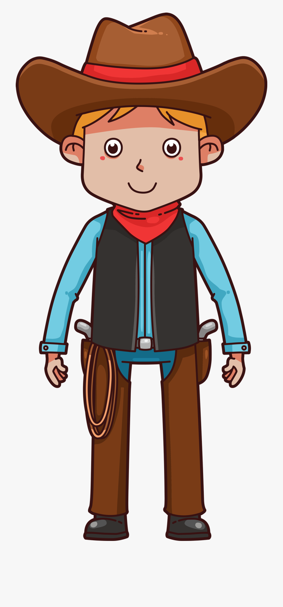 Free Cartoon Cowboy Clip Art - Cartoon Cowboy, Transparent Clipart