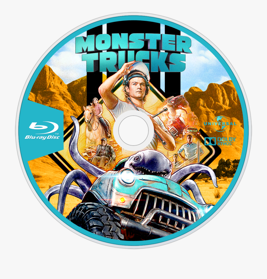 Monster Trucks Bluray Disc Image - Cd, Transparent Clipart