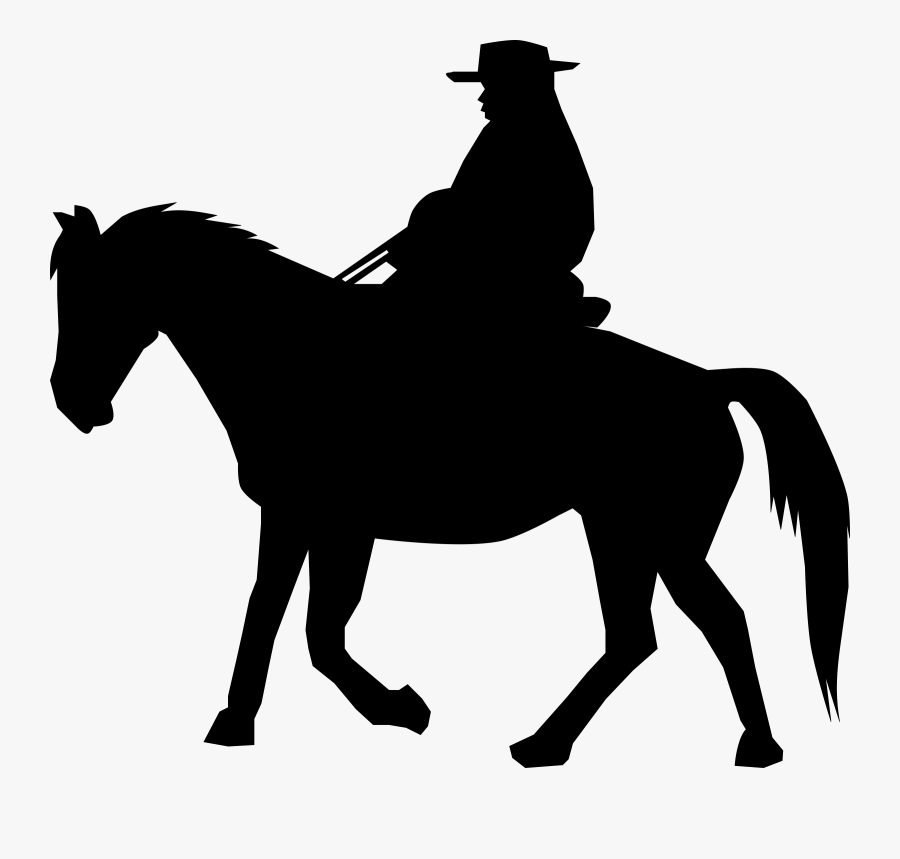Working Cowboy - Clip Art Cowboy On Horse, Transparent Clipart