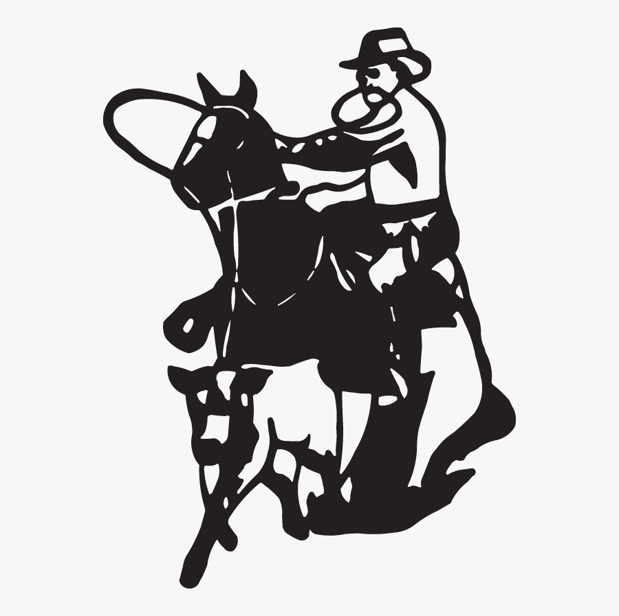 Clip Art Black And White Download Bronco Drawing Decal - Rodeo Cowboy Clipart Black And White, Transparent Clipart