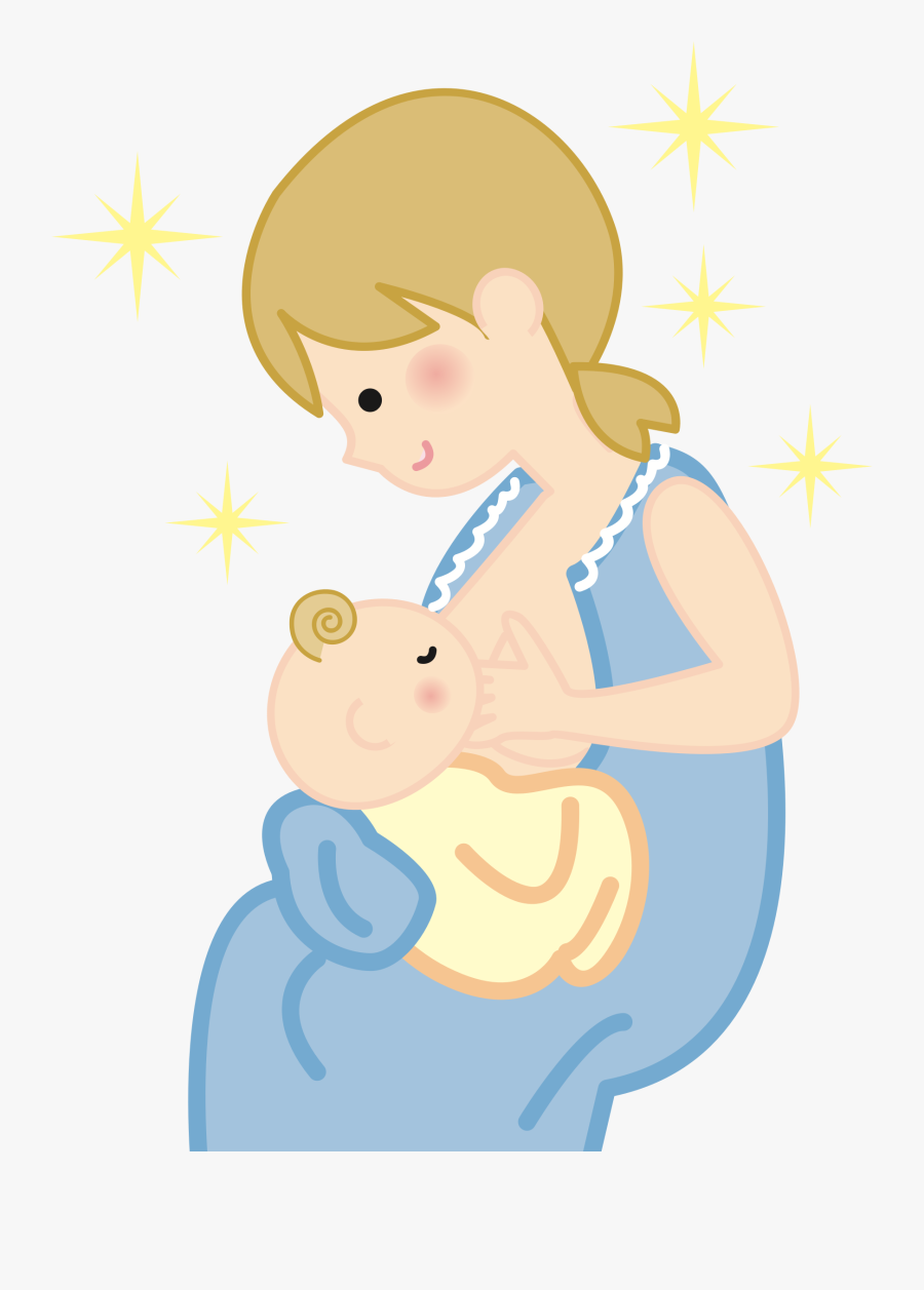 Mother And Baby Big - Ibu Menyusui Vector, Transparent Clipart