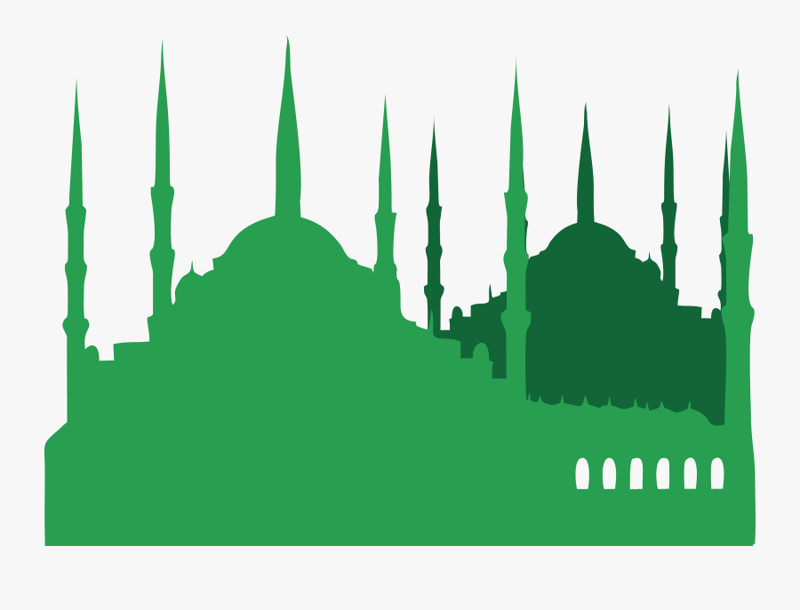 Turkey Mosque Illustration Islamic Green Church Islam - Mosque Background Green Islamic, Transparent Clipart