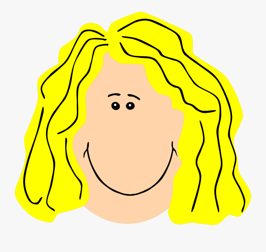 Mom Face Blond - Free Woman Cartoon Face, Transparent Clipart