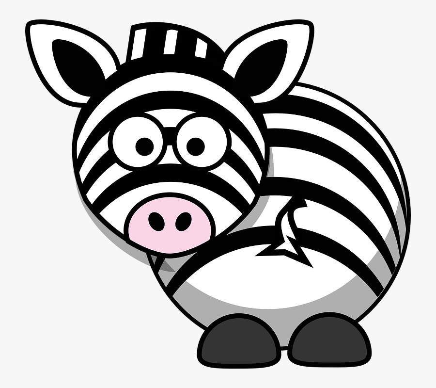 Cartoon Zebra, Transparent Clipart