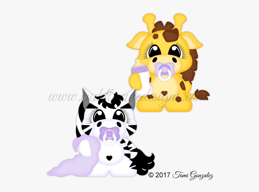 Zebra & Giraffe - Baby Zebra Baby Giraffe, Transparent Clipart