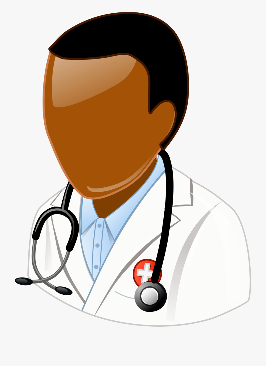 Vector Royalty Free Brown With Hair Big Image Png - Doctor With Stethoscope Clipart, Transparent Clipart