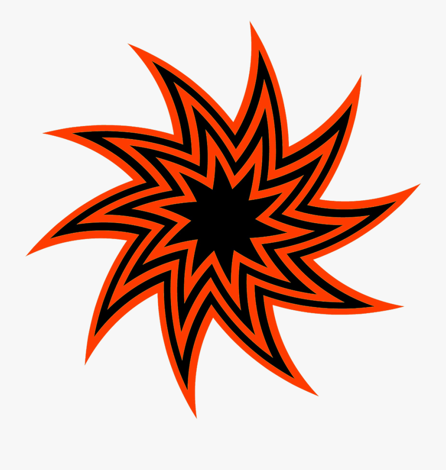 Red Swirl Star Clipart - Retro Bank Logos, Transparent Clipart