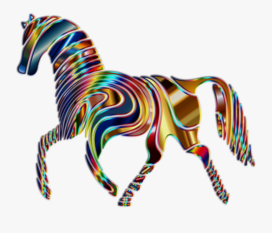 Horse Like Mammal,zebra,mammal - Psychedelic Png Transparent, Transparent Clipart