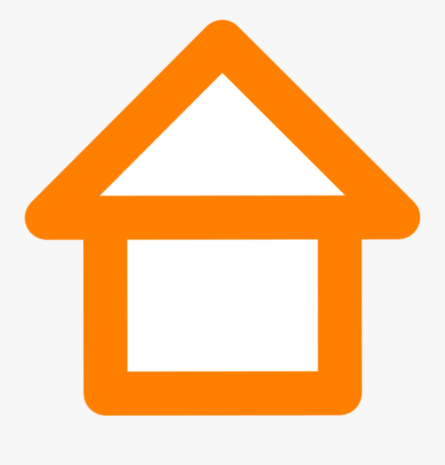Orange House Outline Clip Art At Clkercom Vector - House Outline Orange, Transparent Clipart