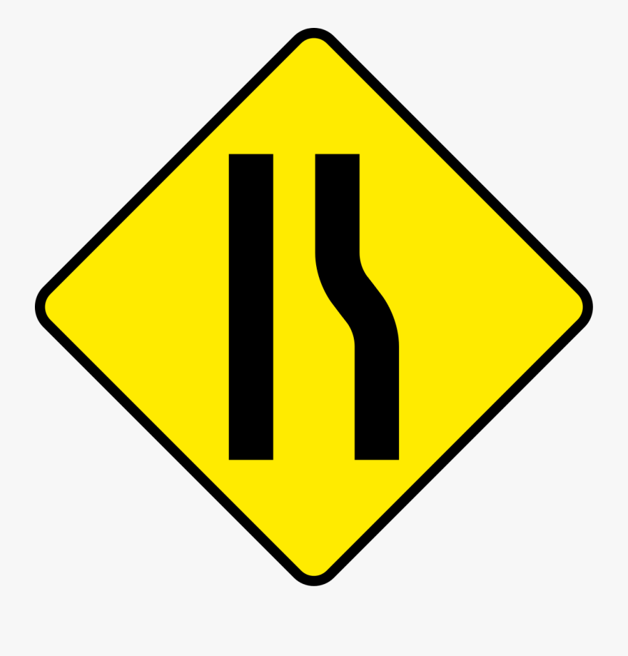Free Vector Leomarc Caution Bridge Clip Art - Two Way Sign, Transparent Clipart