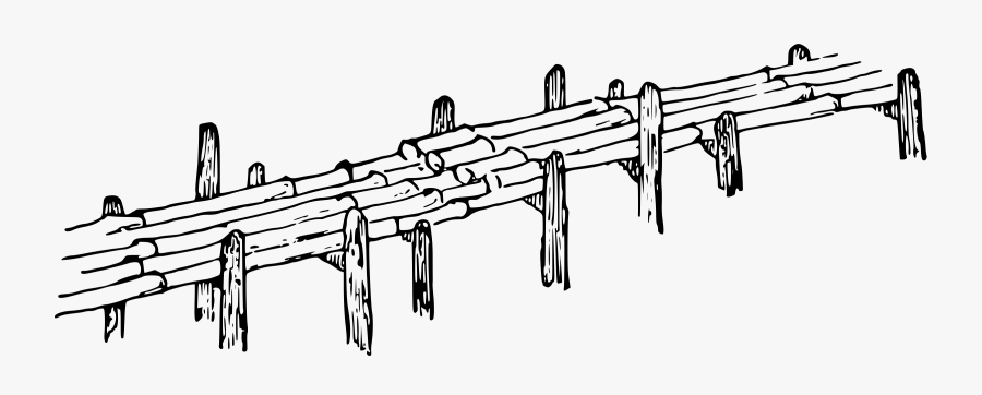Log Bridge Drawing Bamboo Computer Icons - Easy Bamboo Bridge Drawing, Transparent Clipart