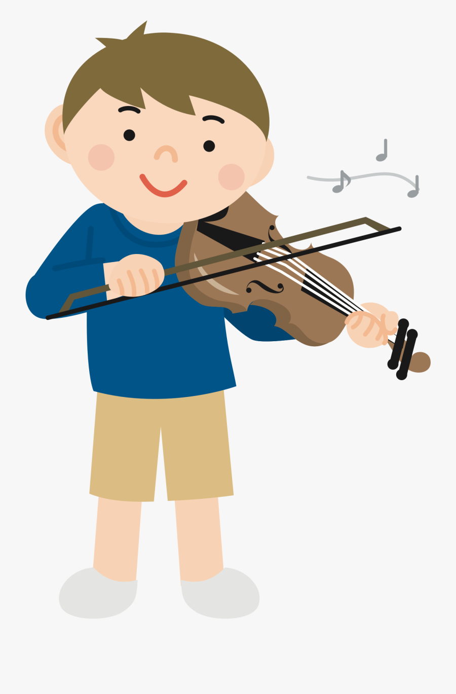 Male Violinist - Playing The Violin Clipart, Transparent Clipart