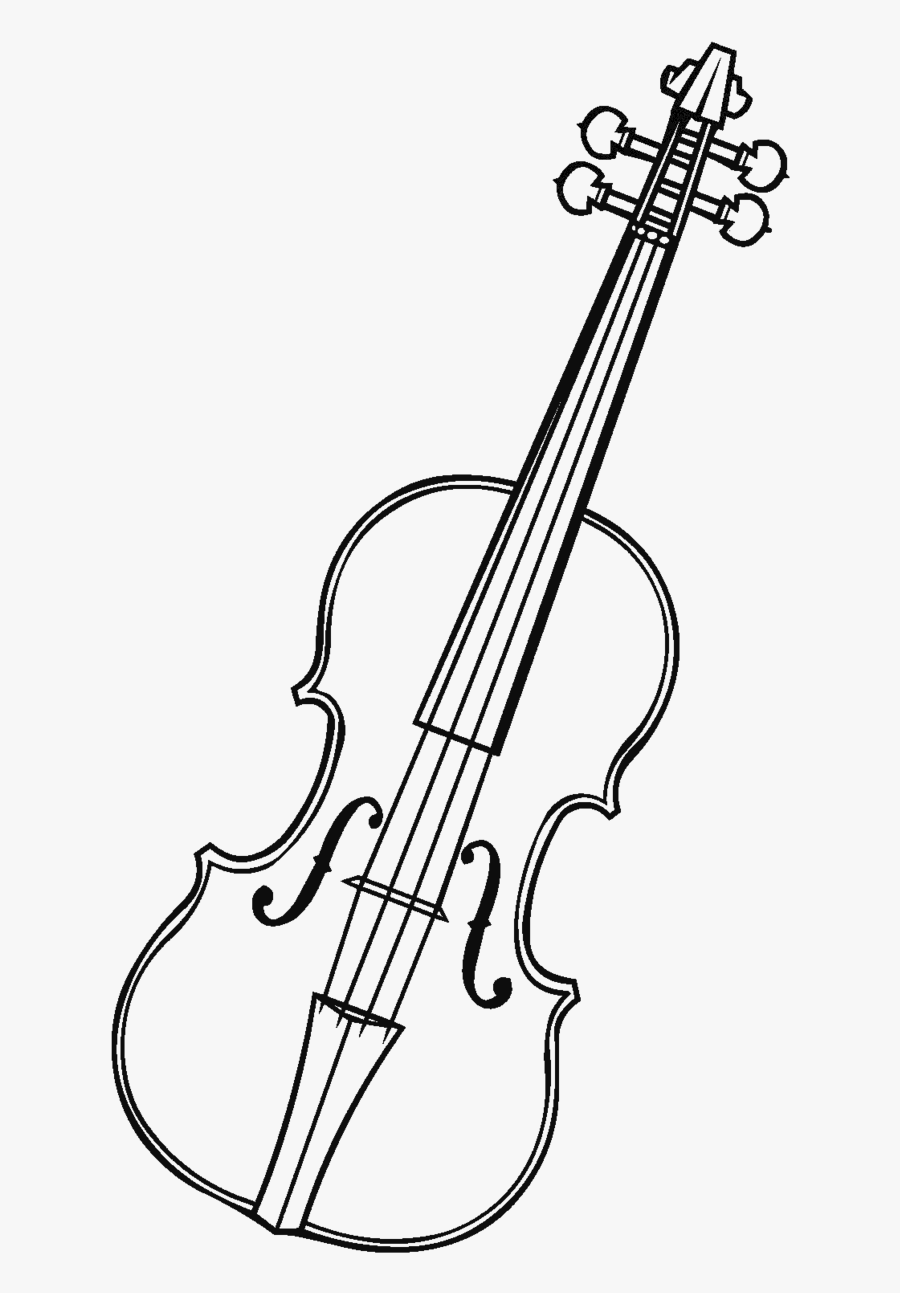 Transparent Cello Clipart - Violin Instruments Clipart Black And White, Transparent Clipart