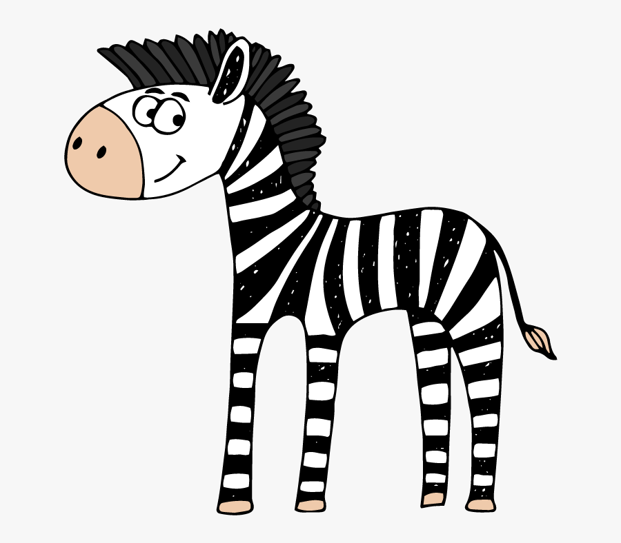 Quagga Black And White Zebra Cartoon Clip Art - Black And White Stripes Cartoon, Transparent Clipart