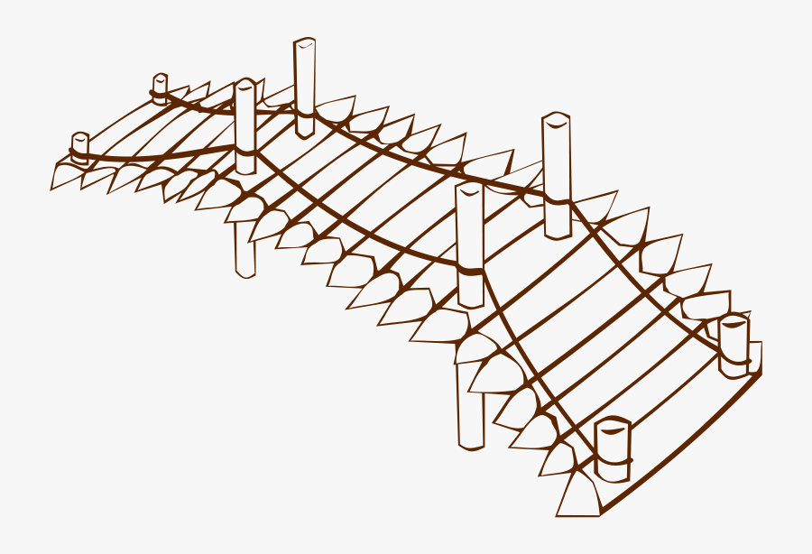 Rpg Map Symbols Wooden Bridge 2 - Outline Clip Art Of Bridge, Transparent Clipart