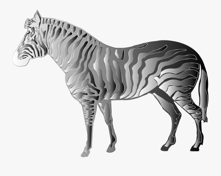 Monochrome Zebra Clip Arts - Quagga, Transparent Clipart