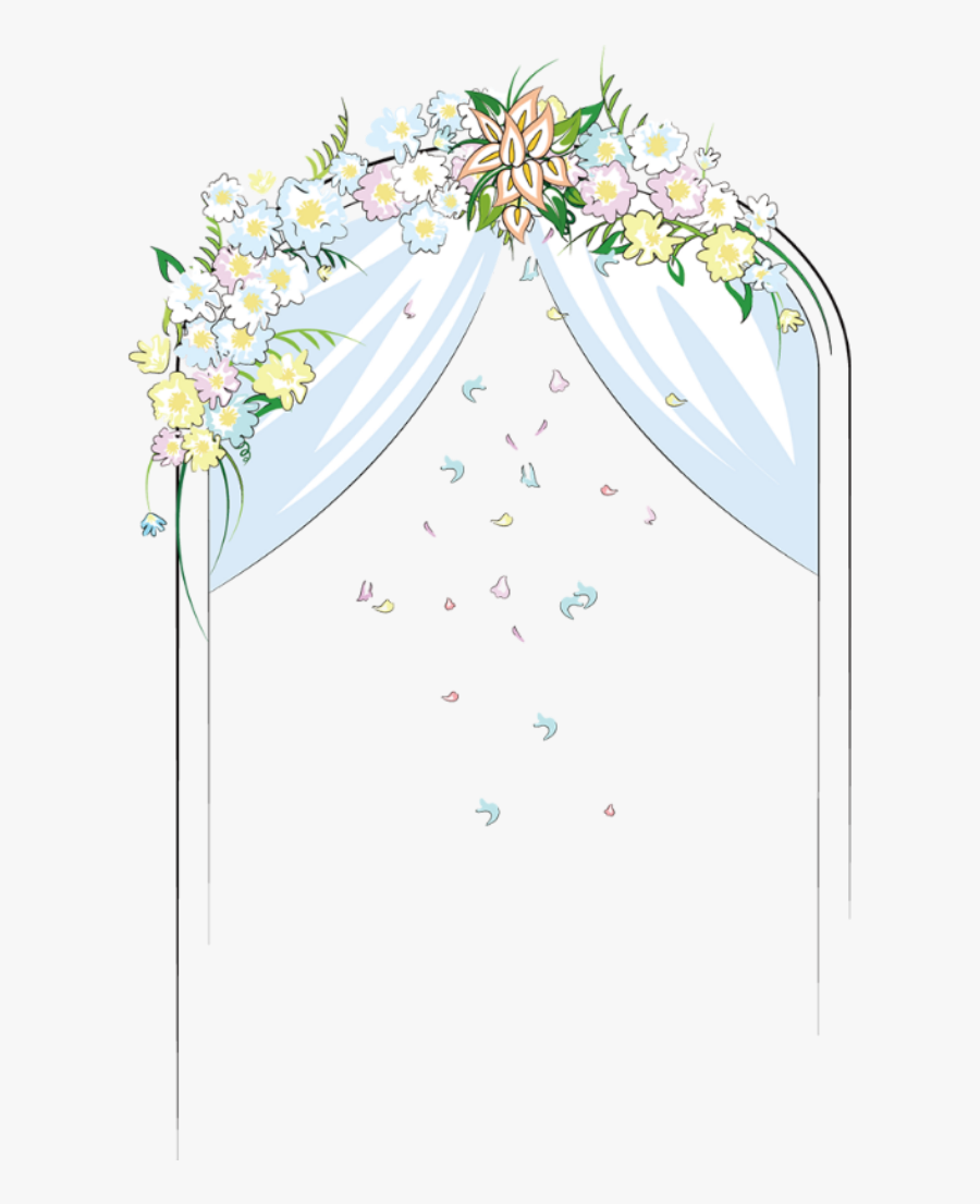 Transparent Archway Png - Cartoon Wedding Arch Transparent Background, Transparent Clipart