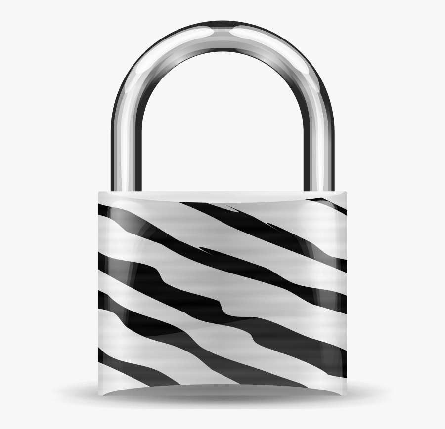 Padlock Zebra - Padlock, Transparent Clipart