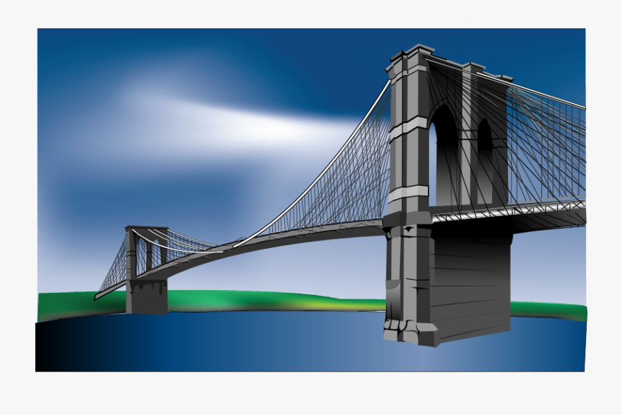 Brooklyn Bridge - Brooklyn Bridge Flat, Transparent Clipart