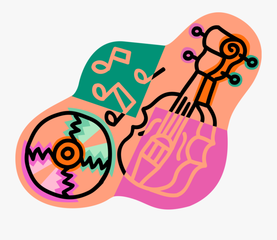 Vector Illustration Of Violin Or Fiddle Stringed Musical, Transparent Clipart