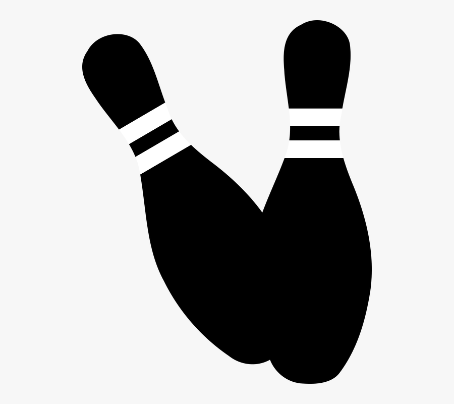 Transparent Bowling Pins Png - Silhouette Bowling Pin Vector, Transparent Clipart