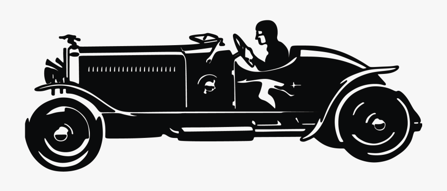 Vintage Car Jeep Silhouette - Free Vintage Cars Silhouette, Transparent Clipart