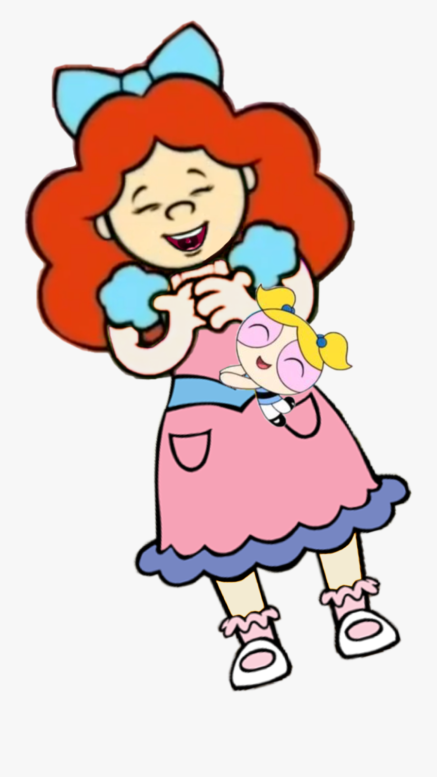 #powerpuffgirls Bubbles Is Tickling Eileen Eileen:) - Cartoon, Transparent Clipart