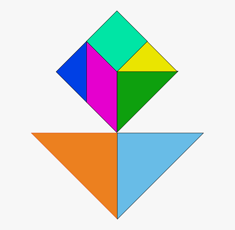 Tangram - Tangram Kite, Transparent Clipart