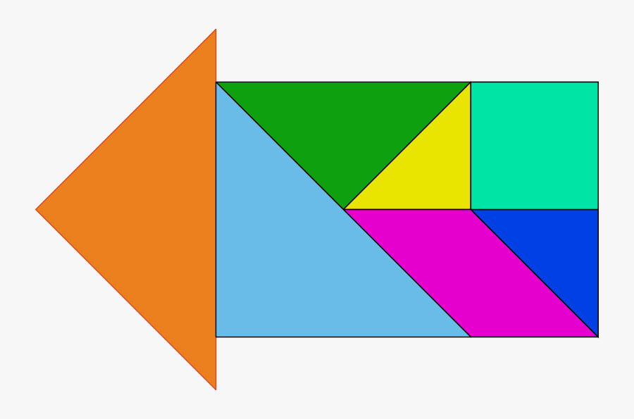 Tangram - Tangram Arrow, Transparent Clipart