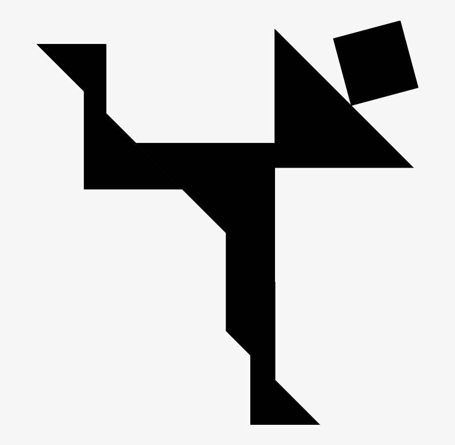 Clipart - Tangram - Clipart Tangram - Png Download - Tangram Black And White Clipart, Transparent Clipart