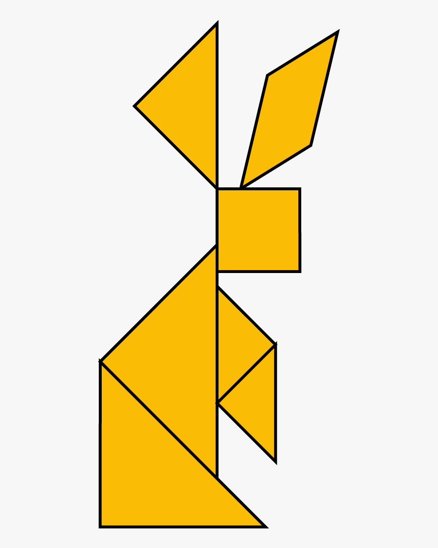 Rabbit Tangram, Transparent Clipart